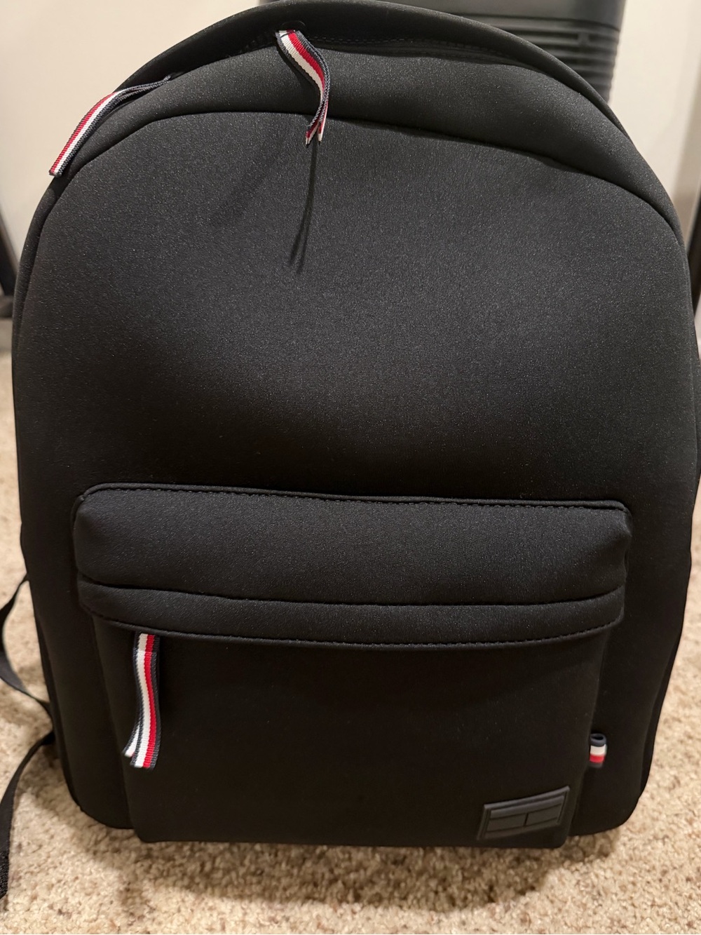 Tommy Hilfiger Men’s Black Everyday Dome Backpack with Detachable Pouch